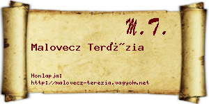 Malovecz Terézia névjegykártya