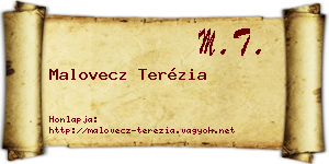 Malovecz Terézia névjegykártya