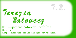 terezia malovecz business card